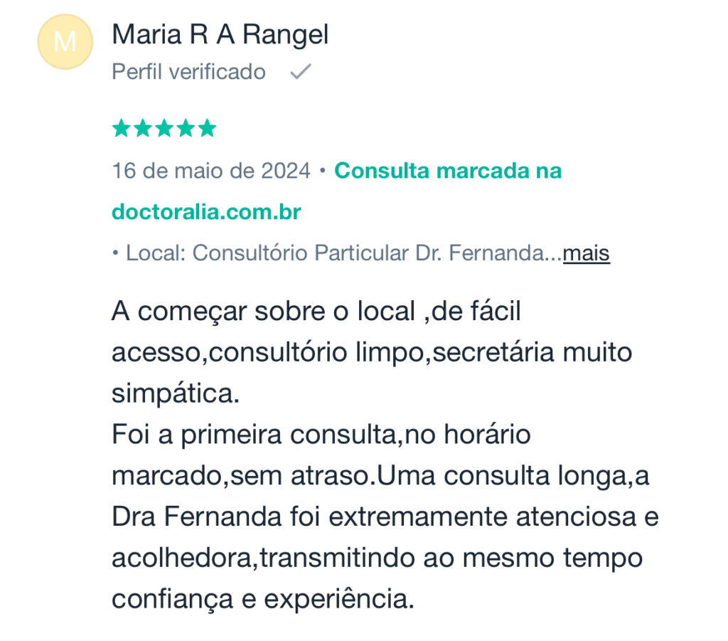 Comentários sobre Fernanda Beatriz e sou médica ginecologista e obstetra em Belo Horizonte